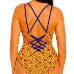 NWT skinny dippers reversible swimsuit Yellow Photo 2
