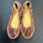 Lucky Brand dark mauve pink velvet patterned Emmie flats Size 7.5 Photo 0