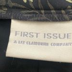 Liz Claiborne Floral Skirt Black and Olive Green sz 12 Photo 3