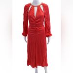 Veronica Beard  Fayla Chain Link Cutout Long‎ Sleeve Midi Dress Size 0 Photo 3