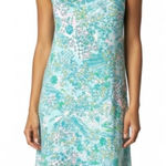 Lilly Pulitzer Kristen Swing Dress in Surf Blue Turquoise Pink Floral Print XS Photo 0