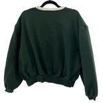 ZARA Dark Green Crew Neck Sweater with New York Print Photo 1