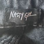 Nasty Gal Black Hi Rise Raw Hem Jeans Sz 10 Photo 6