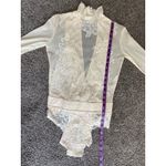 Free People Hot As Hell Ivory Lace Bodysuit- Small Photo 4