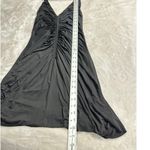 Jill Stuart Jill  Mini Dress Womens 8 Black Halter Ruched A-Line Open Back Jersey Photo 7