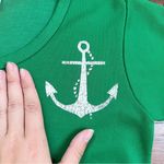 vintage • 70s baby tee Russell Sportset green anchor nautical single stitch Photo 4