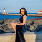 La Femme Brand New With Tags Blue Size 4 Two apiece velvet side slit dress by Photo 2