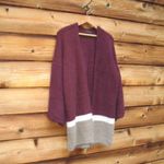 Do Everything In Love NWT Super Soft Maroon Bell Sleeve Cardigan Sweater S M L XL Photo 2