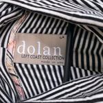 Anthropologie  Dolan Black White Striped Knit Hi Lo Cowl Neck Maxi Dress Small Photo 4