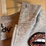 Soul Candy Gray Sequin Candy Lip Hoodie Photo 2