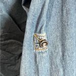 a.n.a Denim cotton chambray long sleeve button down top size petite small Photo 4