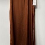 French Connection Maxi Skirt Copper Brown Skirt Work Dressy Stretch Waist Large Photo 0