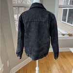 Forever 21  Black Denim Sherpa Reversible Chore Jean Jacket Size Medium Photo 2