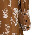 SheIn Long Sleeve Auburn White Floral Print & Black Bow Mini Dress Size M Photo 7