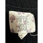 Hippie Rose  Women's Black Long Sleeve Knit Open Cardigan Sweater Top Size L Photo 2