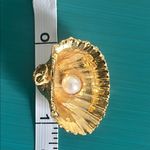 Set of Best of Both Worlds Sea Shell and Forest Pinecone Gold Electroplate Charm Photo 6