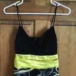 🔵Black and yellow cocktail formal mini dress! Black Size 6 Photo 1