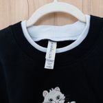 Morning Sun Womens Cat Sweatshirt Size XL Black Embroidered Kittens Cozy VTG Photo 2