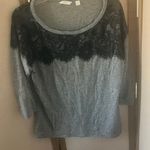 New York And Company  Gray Knit Top xl Photo 0
