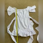 Pretty Little Thing WHITE BARDOT FRILL DETAIL MINI DRESS Photo 3