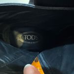 TOD'S Gomma Ankle Leather Boots Black Gold Buckle Sz EU40 Photo 13