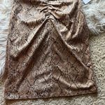 Revolve NWT  Sleeveless Neutral Tan Snake Mini Dress Photo 8