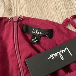 Lulus  For Us to Dance Magenta Swiss Dot Ruffled Midi Dress Size S NWT Photo 9