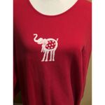 Cite Elephant Print Maxi Dress Red Novelty Artsy‎ Art to Wear quirky maxi Large Photo 7