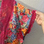 Vanity Fair  Multicolor All Over Floral Print Satin Robe M Photo 3