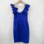 Catherine Malandrino Silk Ruffle Cap Sleeve Dress Size 8 Pleated Mini Cocktail Photo 5
