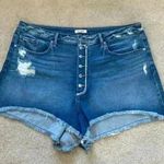 Good American high rise ripped jean shorts in size 22 Photo 0