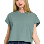 Zenana Outfitters ✨NWT Premium Cotton Relaxed Crop Tee Photo 0