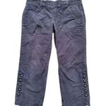 Free People  Capri Pants Women 6 Brown Corduroy Button Pirate Pants Y2K Low Rise Photo 4