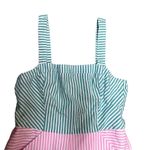 BCBGeneration  Asymmetric Colorblocked Pink & Green Striped Jumpsuit sz 12 Photo 3