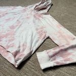 Lucky Brand  Pink and White Tie-Dye Cropped Hoodie Photo 1