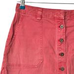 Anthropologie Pilcro 4 Chino A Line Short Button Front pink skirt Photo 4