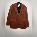 Free People NWT We The Free Paper Cut Vegan Blazer In Brown Bear Fall Sz Medium Photo 3