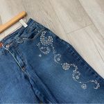 Vintage Flare Jeans rhinestone paisley mid Photo 8