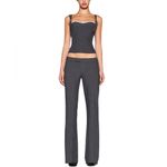 I am gia NWT I.AM.GIA Marrion Pinstriped Trouser Pant Gray Size 8 Photo 2