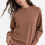 Mate the Label MATE Organic Cotton raglan sleeve Sweatshirt crewneck, color mocha, size M Photo 0