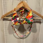 Cute B. Swim geometric micro bikini halter tie triangle swim beach top tropical Pink Size M Photo 9