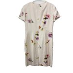 Talbots Vintage Neutral Floral Short Sleeve Silk Dress Size 10 Photo 3