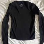 Hollister Black  Long Sleeve Tight Crop Top XS Photo 0