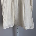 White Embroidered Mexican Blouse Tunic Top Folk Art Floral Boho sz S Oaxacan Photo 2