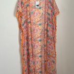 America & Beyond Cover Up Rain Stroke Maxi Orange Photo 1