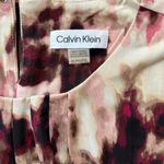 Calvin Klein Petite Printed Pleat-Neck Top in Sand Multi - Wear to Work, Size PL Photo 7