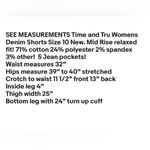 Time And Tru  Printed Denim Shorts With Pockets Size 10 Womens 5 Pockets New Photo 9