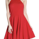 Gaze USA Small Bright Red Strappy Lattice Mini Dress Flirty Fit and Flare Photo 0