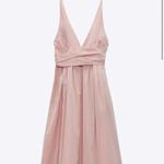 ZARA VOLUMINOUS MIDI DRESS WITH BOW BELT PINK Photo 11