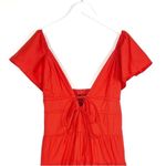 NWT O.P.T cotton orange Raspberry Fallen tiered dress NEW size M medium Photo 2